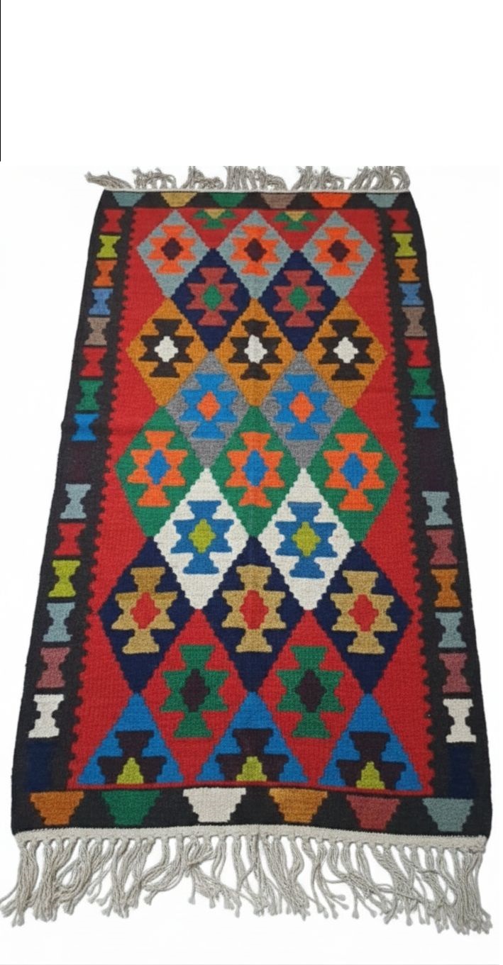 گلیم دستبافت نخ پشمی